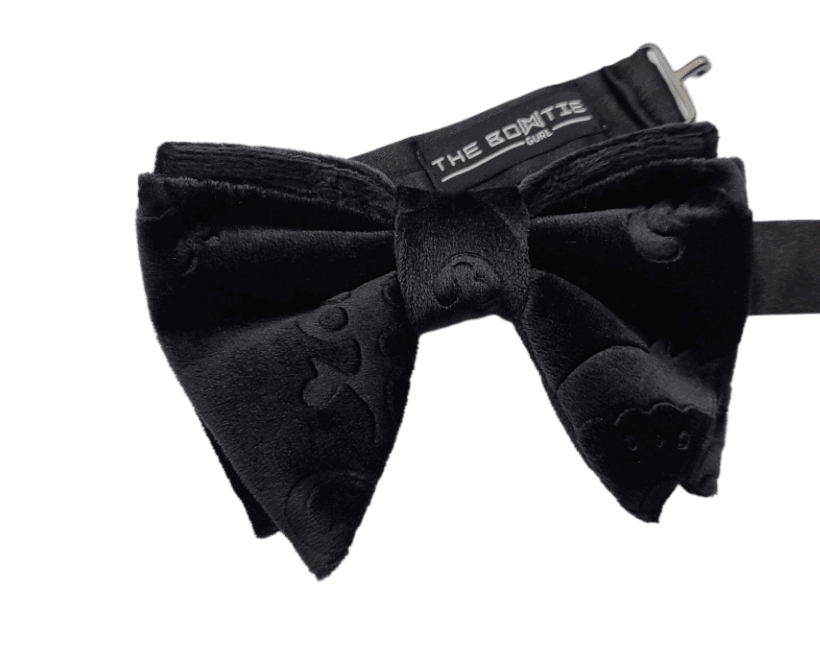 Black Velvet Oversized Bowtie